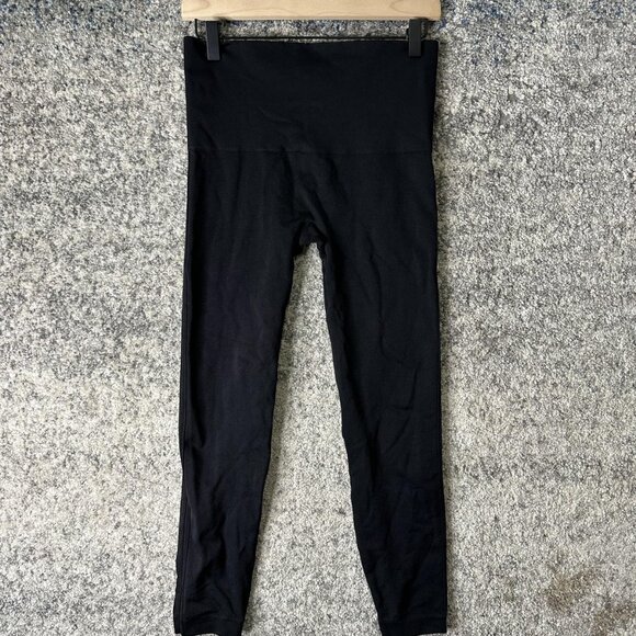 Spanx Leggings Womens XL Tall Black High Rise Seamless Shaping Tummy Control - Picture 1 of 7